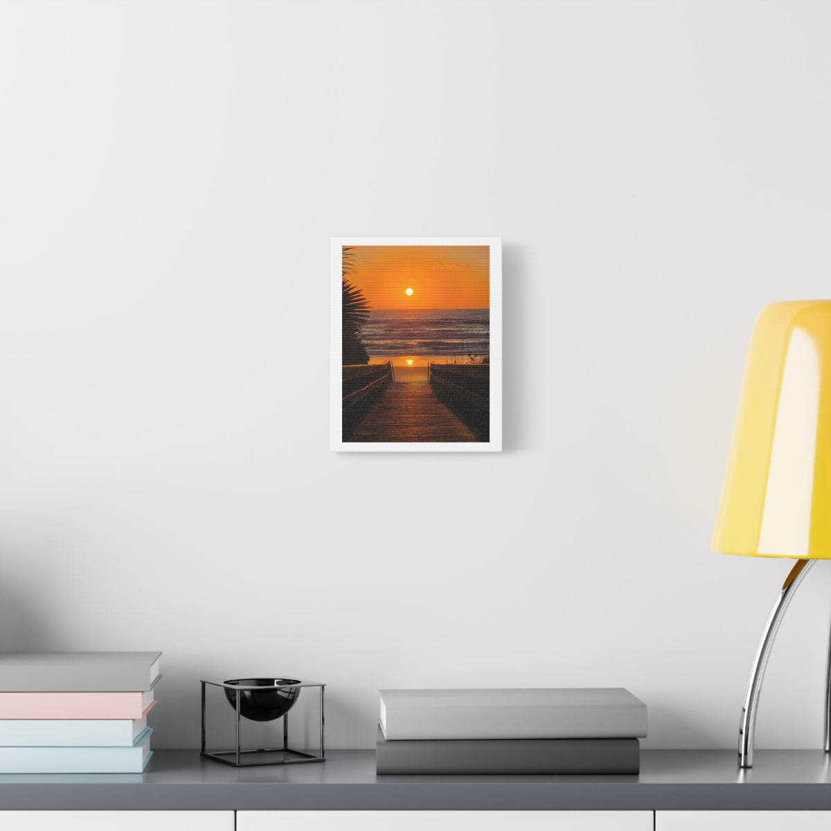 Sunrise Boardwalk Matte Canvas Wall Art