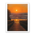 Sunrise Boardwalk Matte Canvas Wall Art