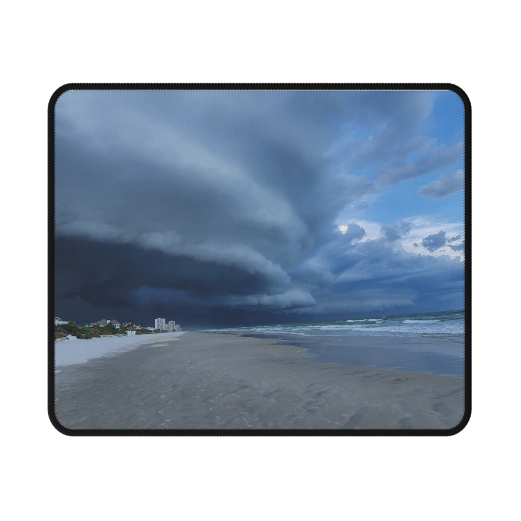 Stormy Beach Gaming Mouse Pad — Non‑Slip Ocean Storm Desk Mat