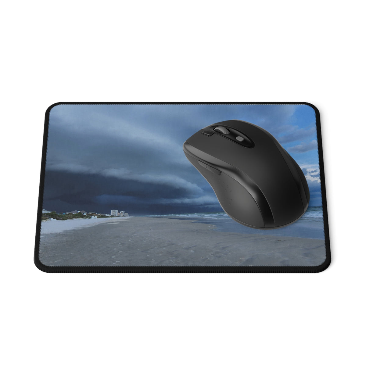 Stormy Beach Gaming Mouse Pad — Non‑Slip Ocean Storm Desk Mat
