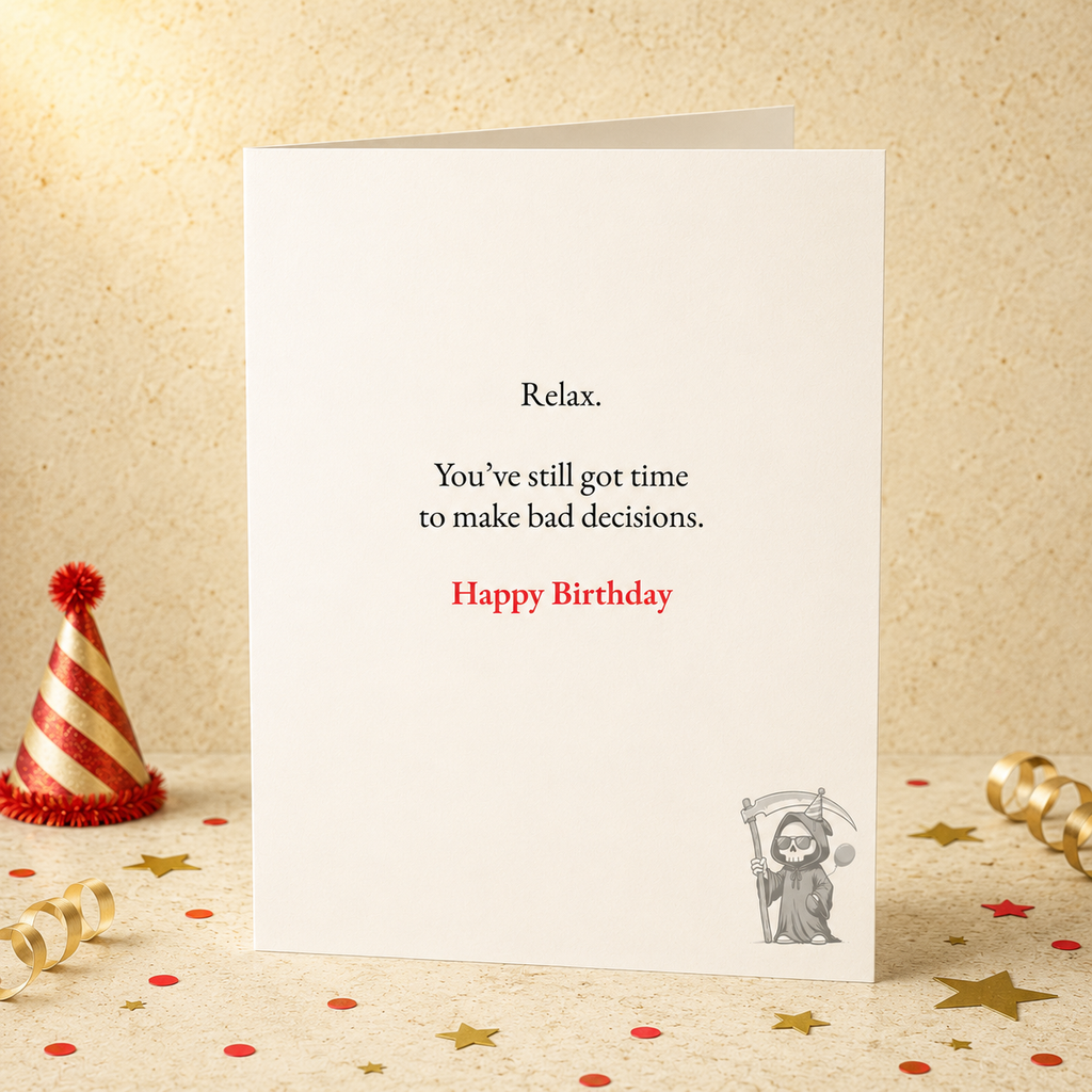 Another Year Closer to Death... Cute | Funny Birthday Card