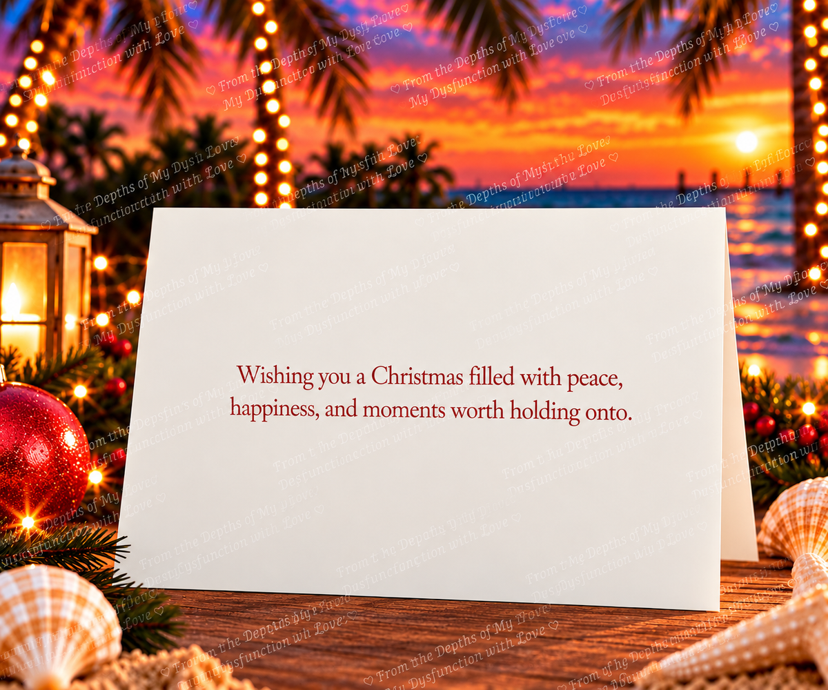 Merry Christmas – Tropical Beach Christmas Card