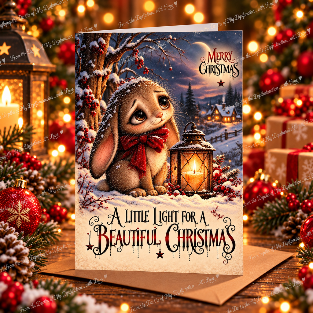 A Little Christmas bunny Christmas Greeting Card