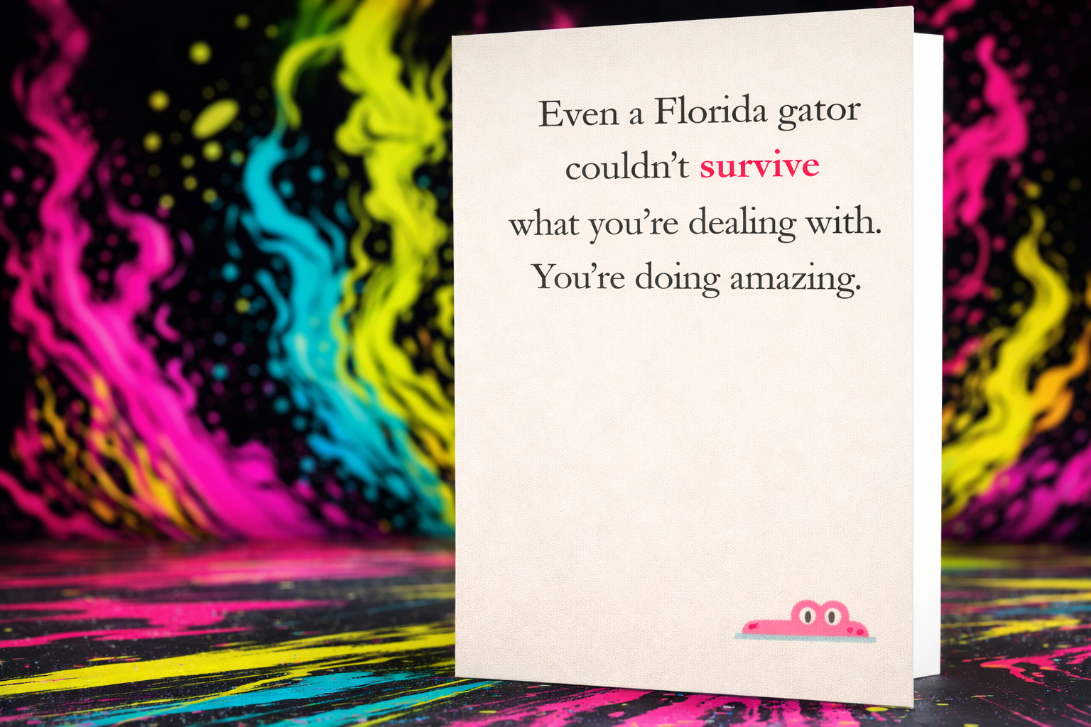 Funny Menopause Card – Even a Florida Gator Couldn’t Survive