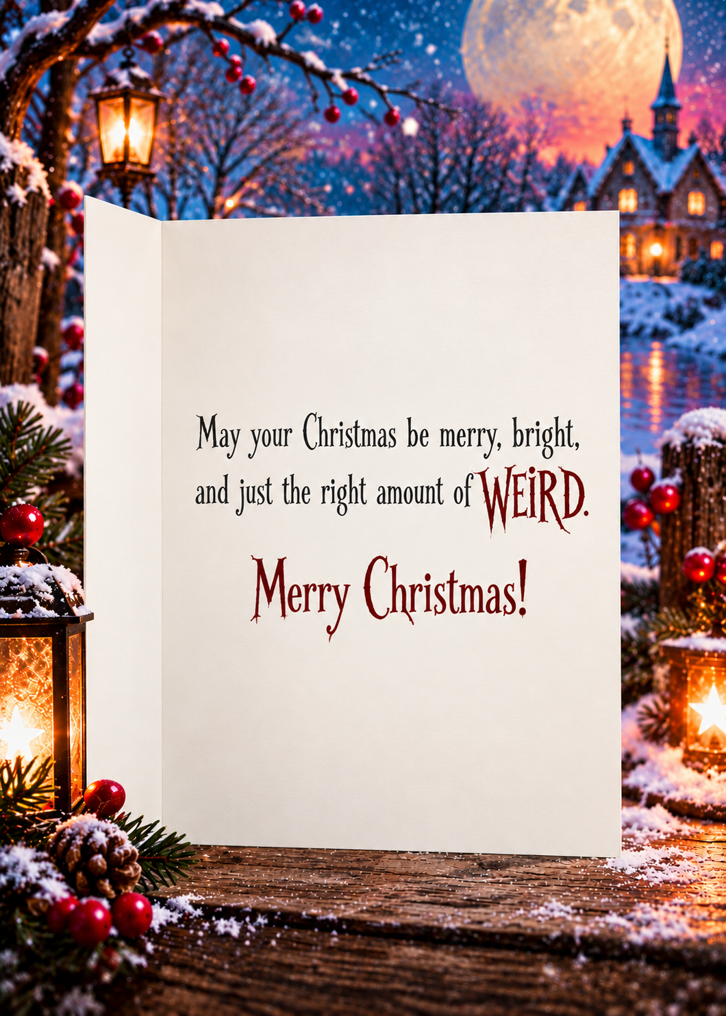 Merry Christmas Weirdo – Gothic Christmas Card