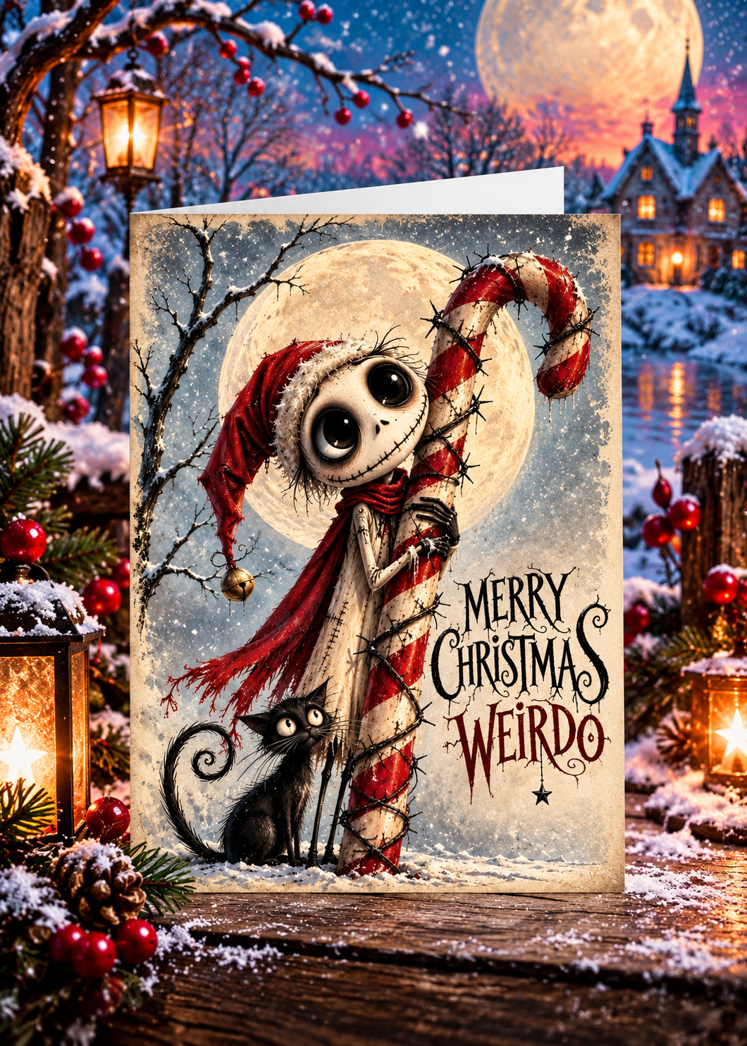 Merry Christmas Weirdo – Gothic Christmas Card