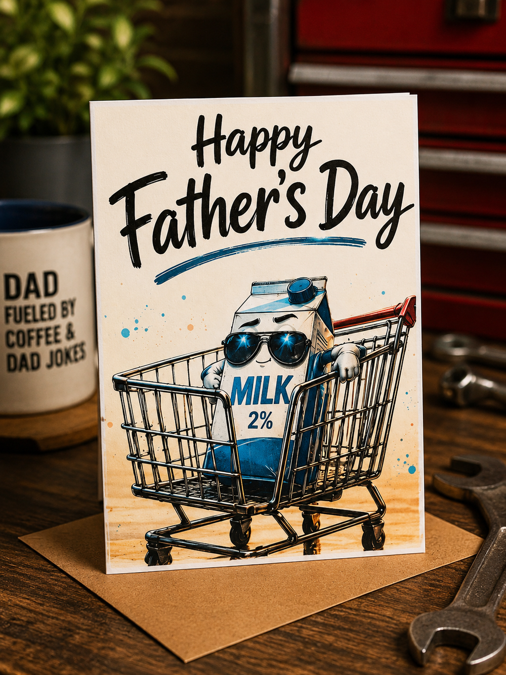 Funny Father's Day Card | Thanks For Coming Back After Going Out For Milk