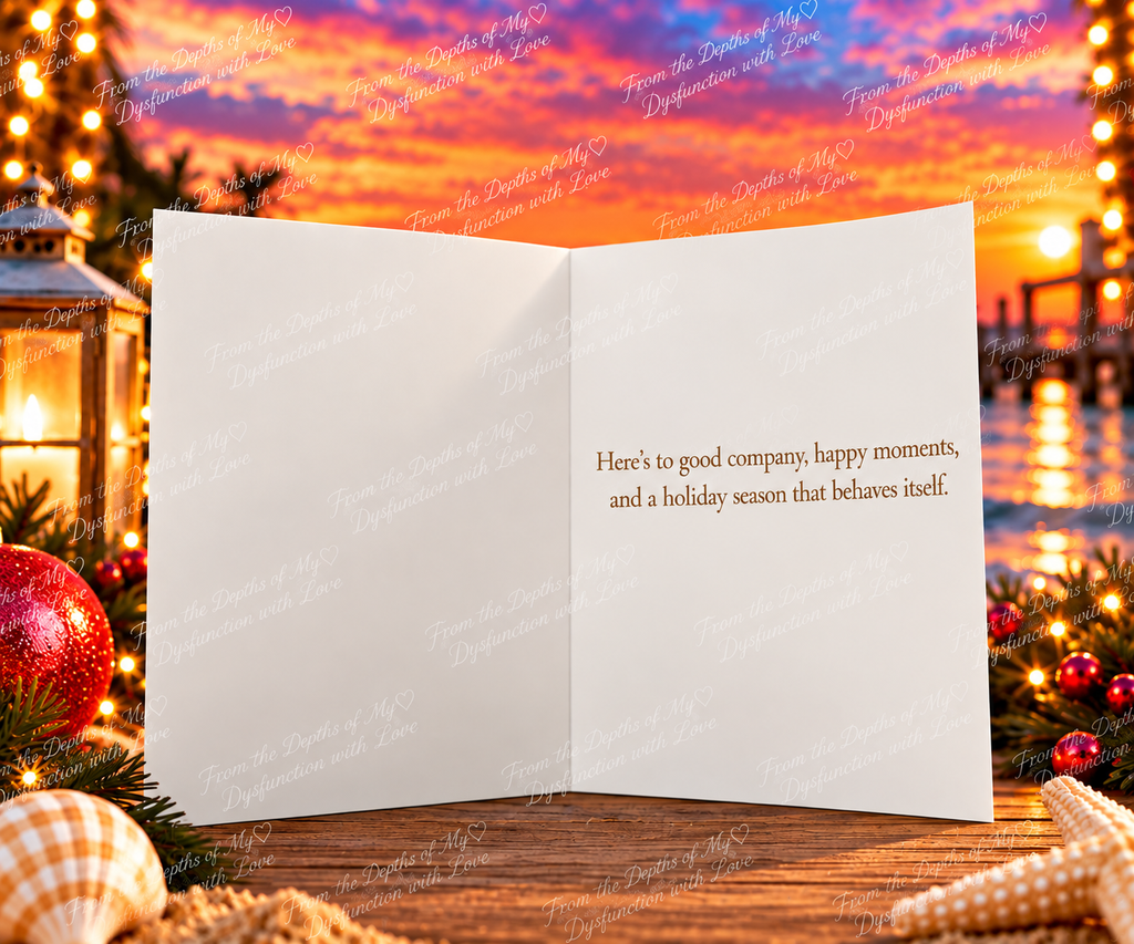 Happy Holidays– Beach Christmas Card