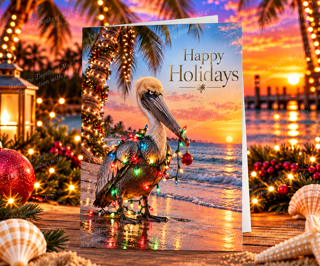 Happy Holidays– Beach Christmas Card