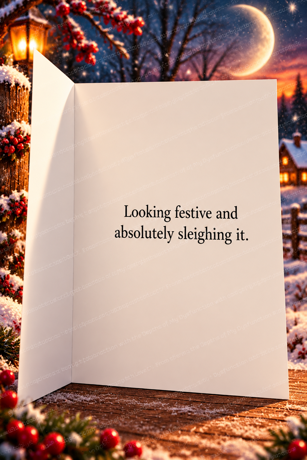 Christmas Looks Good on You – Cute Raccoon Christmas Card