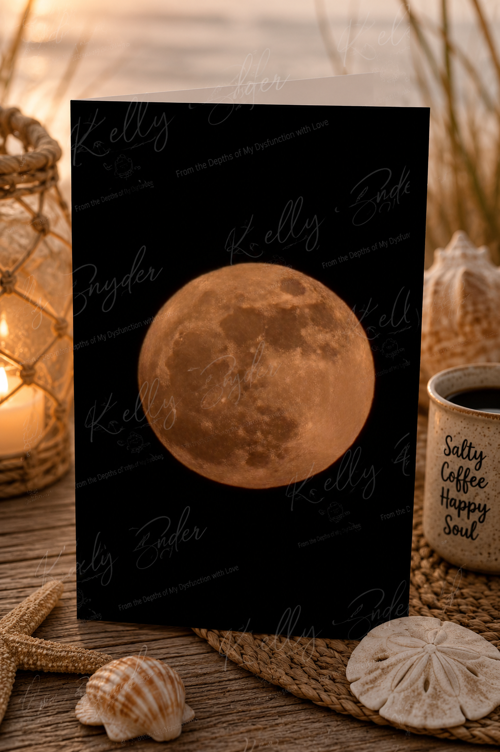 Moonlit Wonder | Full Moon Photo Greeting Card