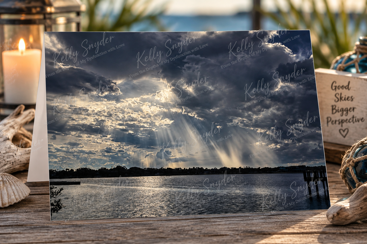 The Light Found a Way — Florida Storm Photography Greeting Card