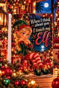When I Think About You I Touch My Elf – Funny Naughty Christmas Card for Him