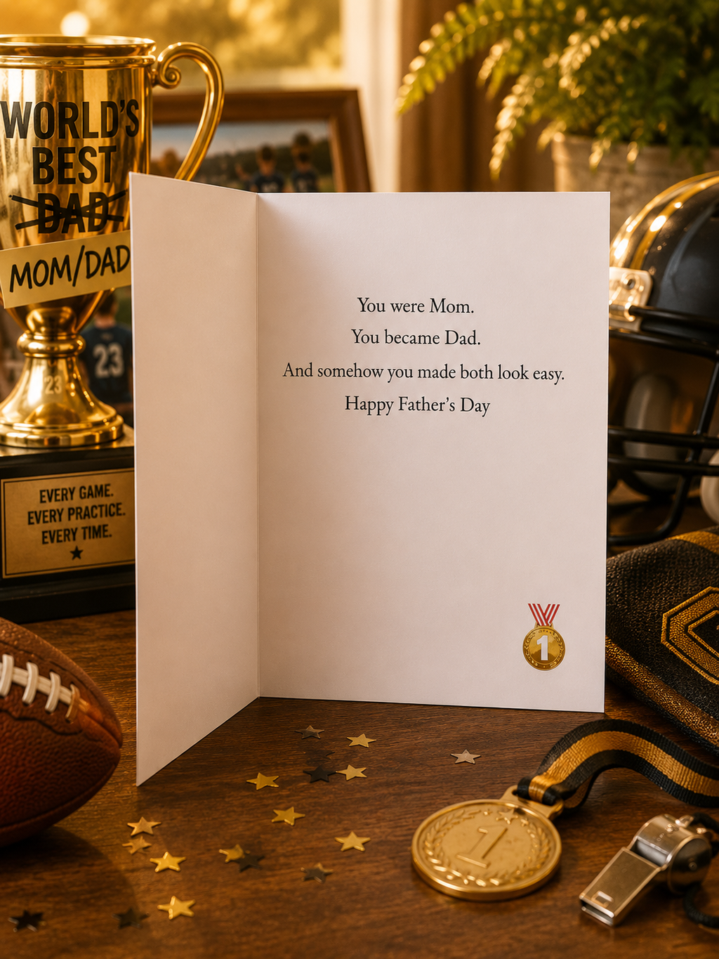 World's Best Mom, World's Best Dad | Single Mom Father's Day Card