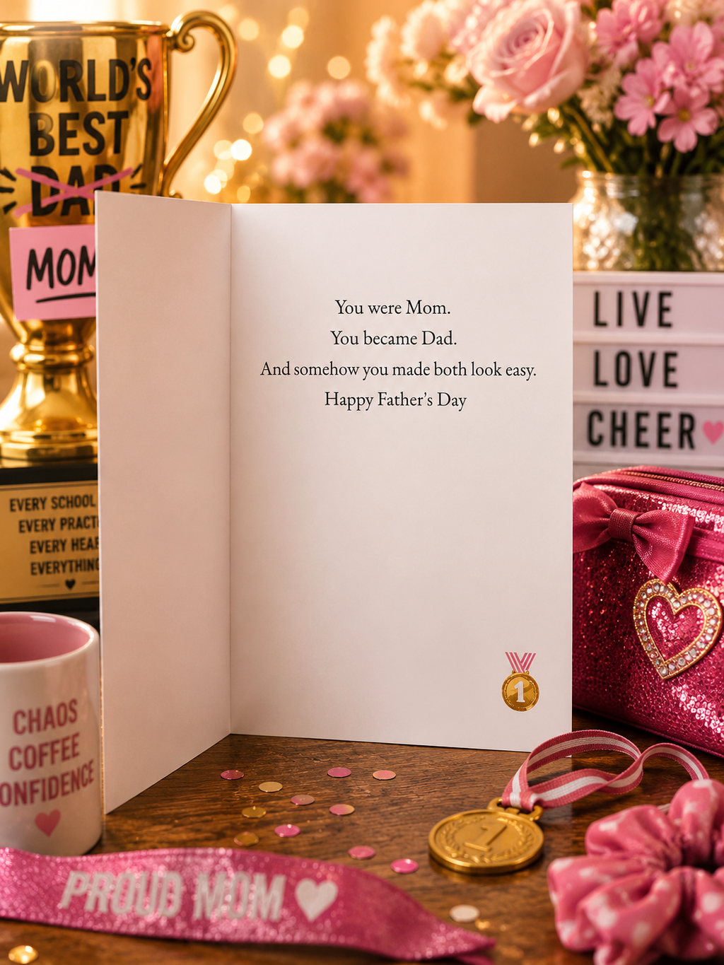 World's Best Mom, World's Best Dad | Single Mom Father's Day Card