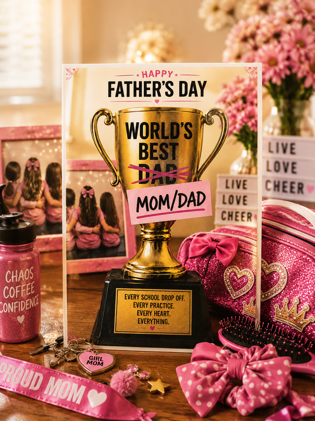 World's Best Mom, World's Best Dad | Single Mom Father's Day Card